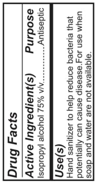 60ml Label Back - HAND SANITIZER 2oz BACK 1